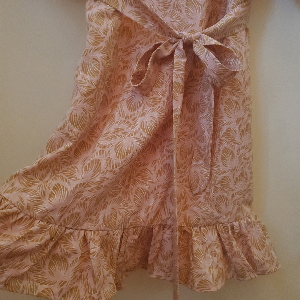 NWT S Lofty Manner Josie Peach Leaves Print Mini - Picture 4 of 10